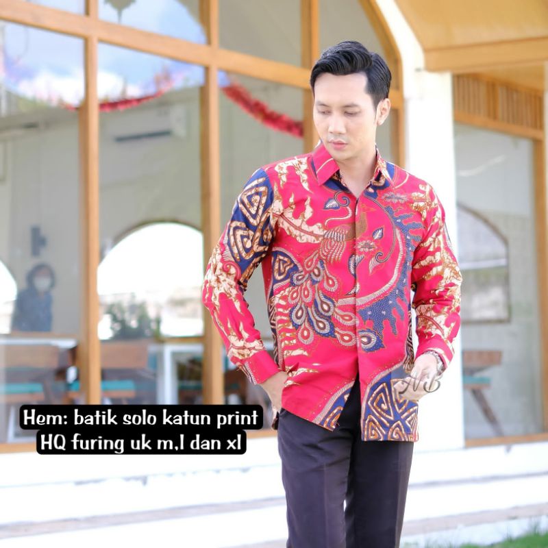 Kemeja Batik Pria Lengan Panjang Kekinian Terbaru FURING S M L XL XXL NH