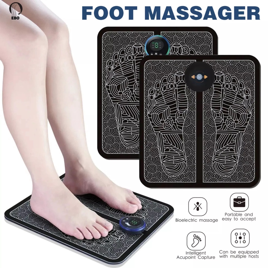 EMS Foot Massager Alat Pijat Kaki Elektrik Foot Mat USB / Bantalan Pijat Kaki EMS Foot Massage / Alat Electric Pijat Kaki Praktis Japan Original