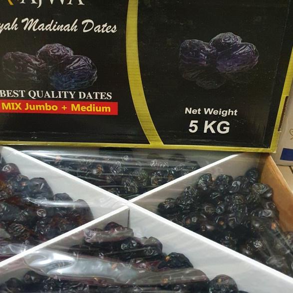 

T77✺ Kurma Jumbo Curah 100gr, 250gr Kurma Nabi Kualitas Nomor 1 Rajanya Kurma Ajwa Pasti Laris