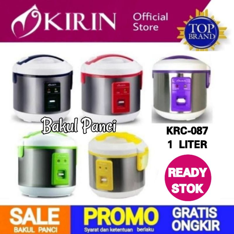 KIRIN RICE COOKER 1 LITER KRC-087 MAGIC COM PENANAK NASI MINI KECIL TRAVEL