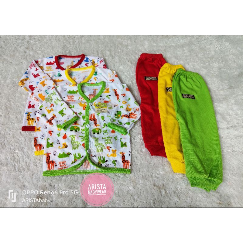 ARISTAbaby - paket hemat baju+celana bayi seri kombinasi warna rainbow