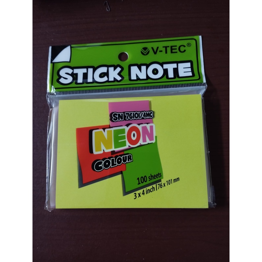 

STIKNOTE WARNA WARNI/STIKNOTE TUMPUK 4 WARNA/POS IT WARNA/MEMO TEMPEL