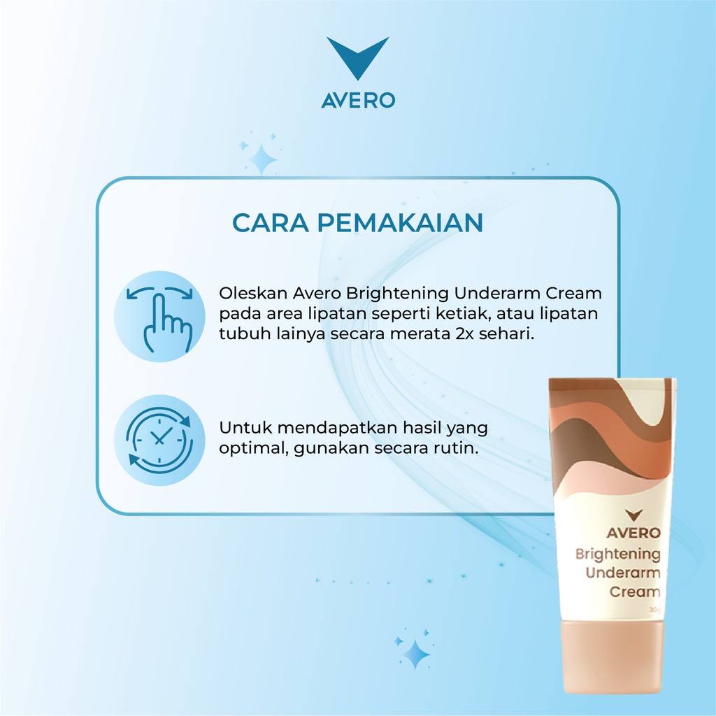 AVERO BRIGHTENING UNDERARM CREAM / DEODORAN KETI SOLID BPOM