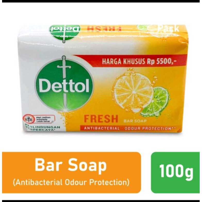 Jual Dettol Sabun Mandi Batang 100gr Fresh Kuning | Shopee Indonesia