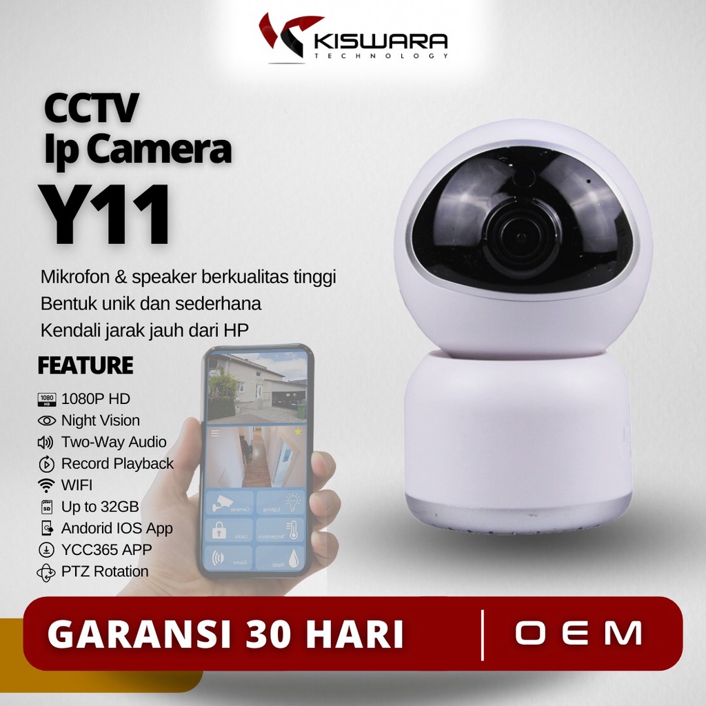 PTZ Wifi Smart Camera 1080P-2.0MP - Y11 AutoTracking [YCC365] kiswarabandung