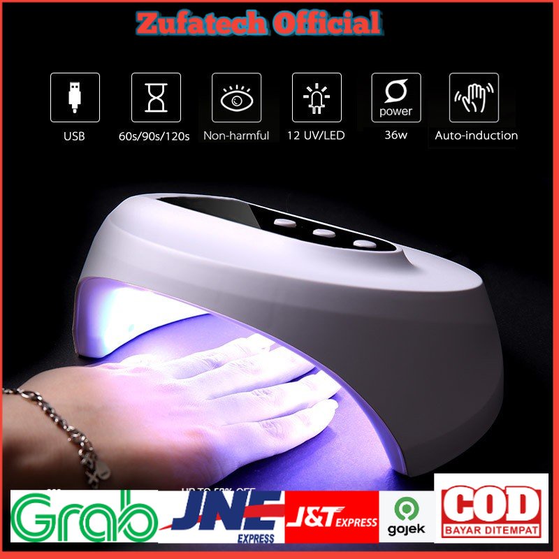 Show Marcos Pengering Kutek Kuku Smart Portable UV LED Nail Dryer 36W - Z10 - White