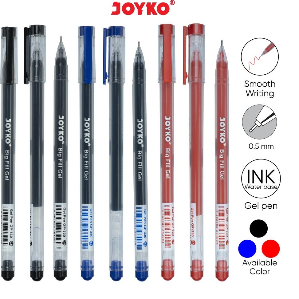 

(G-TB)✉► Gel Pen Pulpen Pena Joyko GP-330 Big Fill Gel 0.5 mm amanah