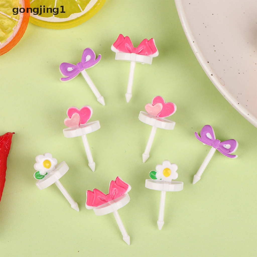 Ggg 8Pcs /Set Perlengkapan Snack Anak Ikatan Simpul Mix Warna Dessert Makanan Garpu Gadget ID