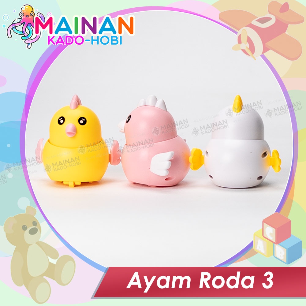 MAINAN ANAK PRESS CAR AYAM CHICKEN RODA 3