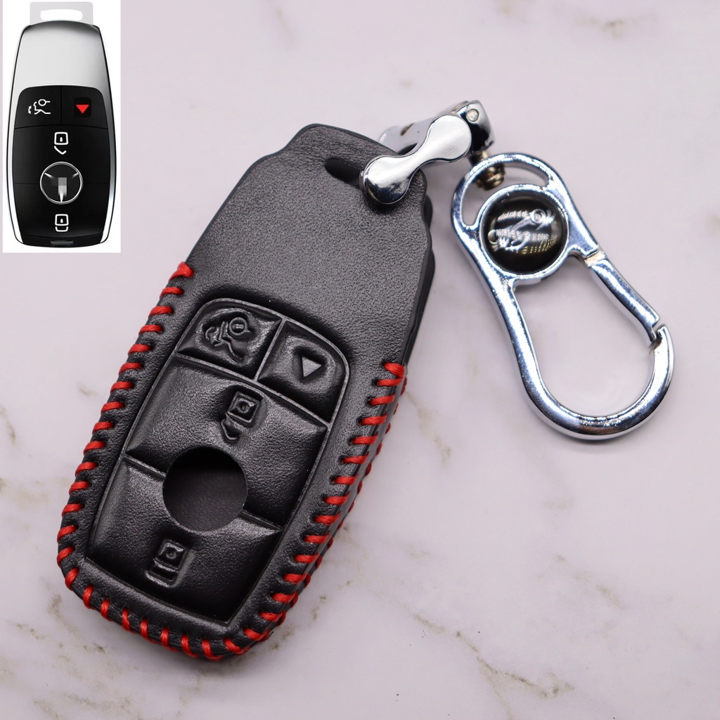 Kulit Remote Fob Kunci Mobil Case Cover Holder Tas Untuk Mercedes Benz CLA180 CLS350 GLB GLA GLE GLC GLK GLS ML250 R320 S400