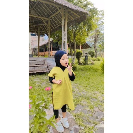Long Square Anak Crinkle Air Flow Usia 3 - 7 Tahun / Atasan Long square nagita anak anak Long square anak umur 3-7th long square nagita viral