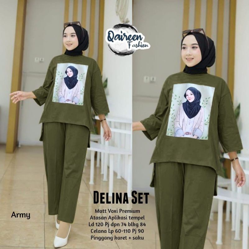 Setelan / set casual / one set / Delina Set
