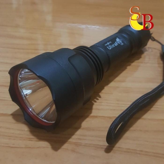 Senter LED Police Q5 C8 Cree 5 mode sinar kuning