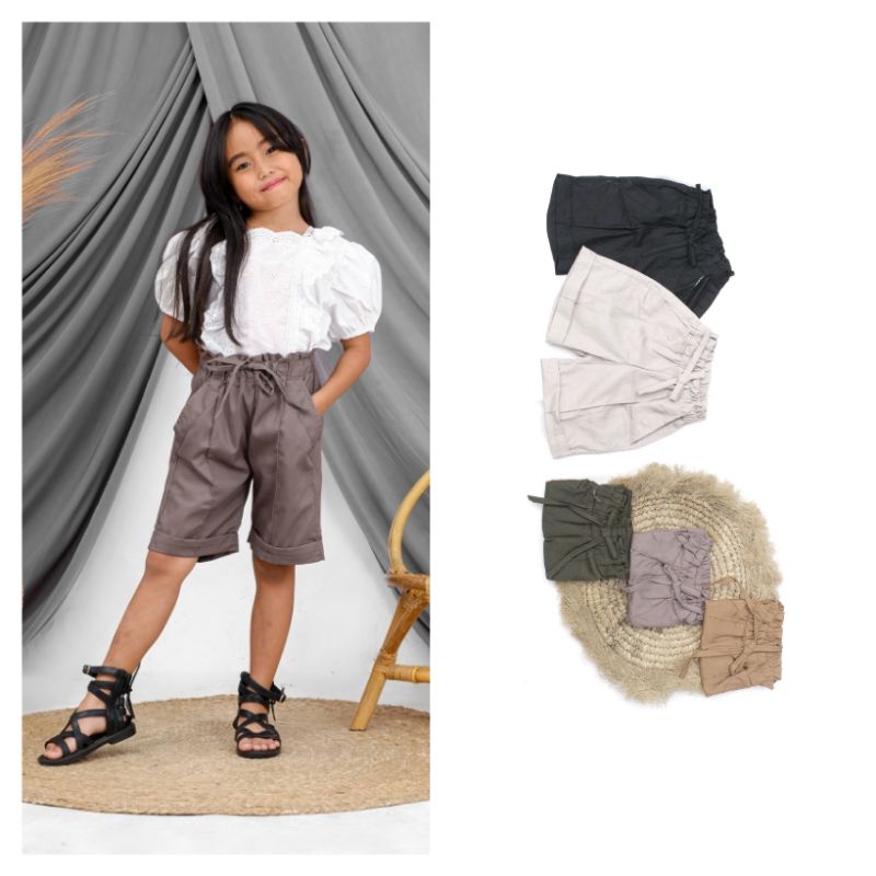celana pendek shortpant anak perempuan 1-13 tahun pilih warna