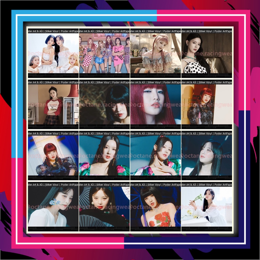 16 Sticker | Poster A4 & A5 | GI-DLE | gidle | Gi Dle | Minnie | Miyeon | Soyeon | Soojin | Shuhua |