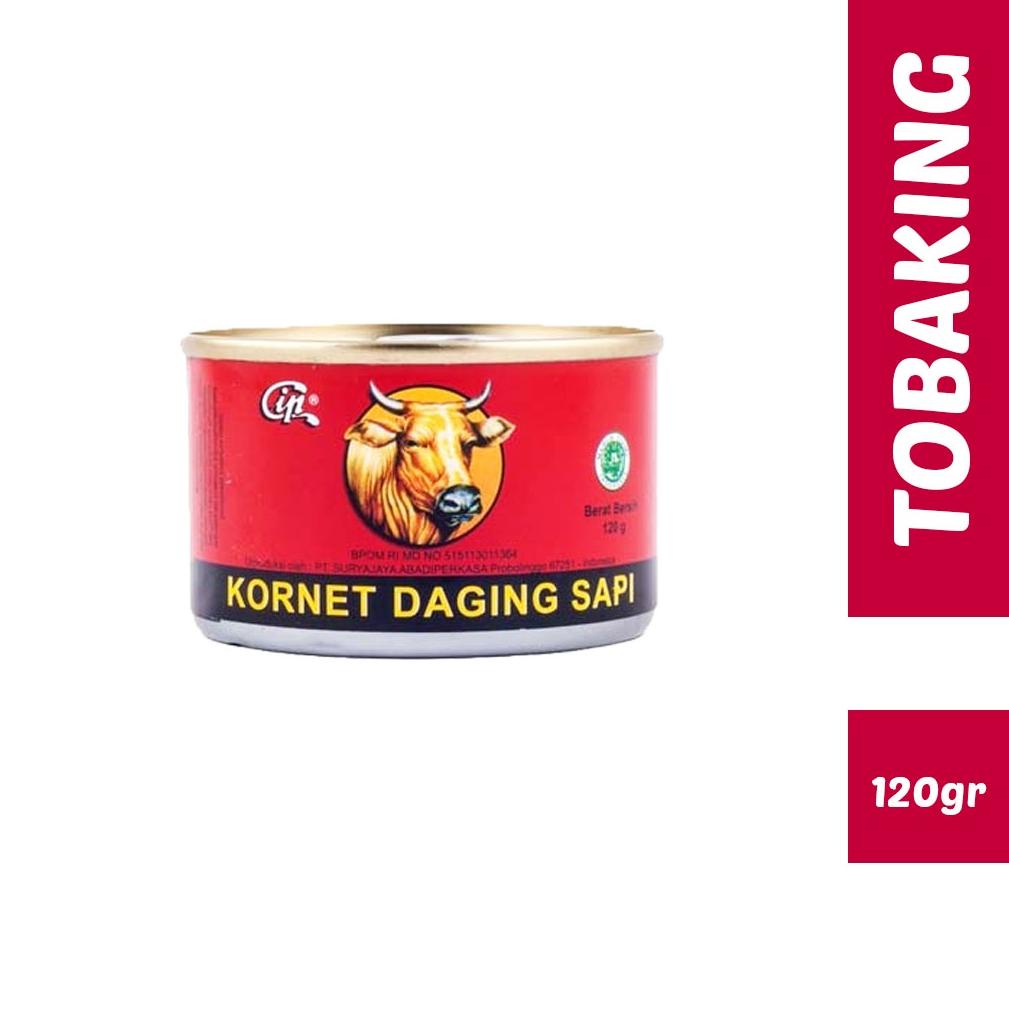 

1.1 STOK READY Kornet Sapi CIP 120 gr HALAL Corned Beef