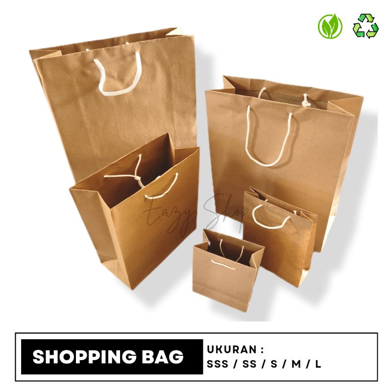 

Paper Bag Polos Coklat Kraft | Shopping Bag / Goodie Bag
