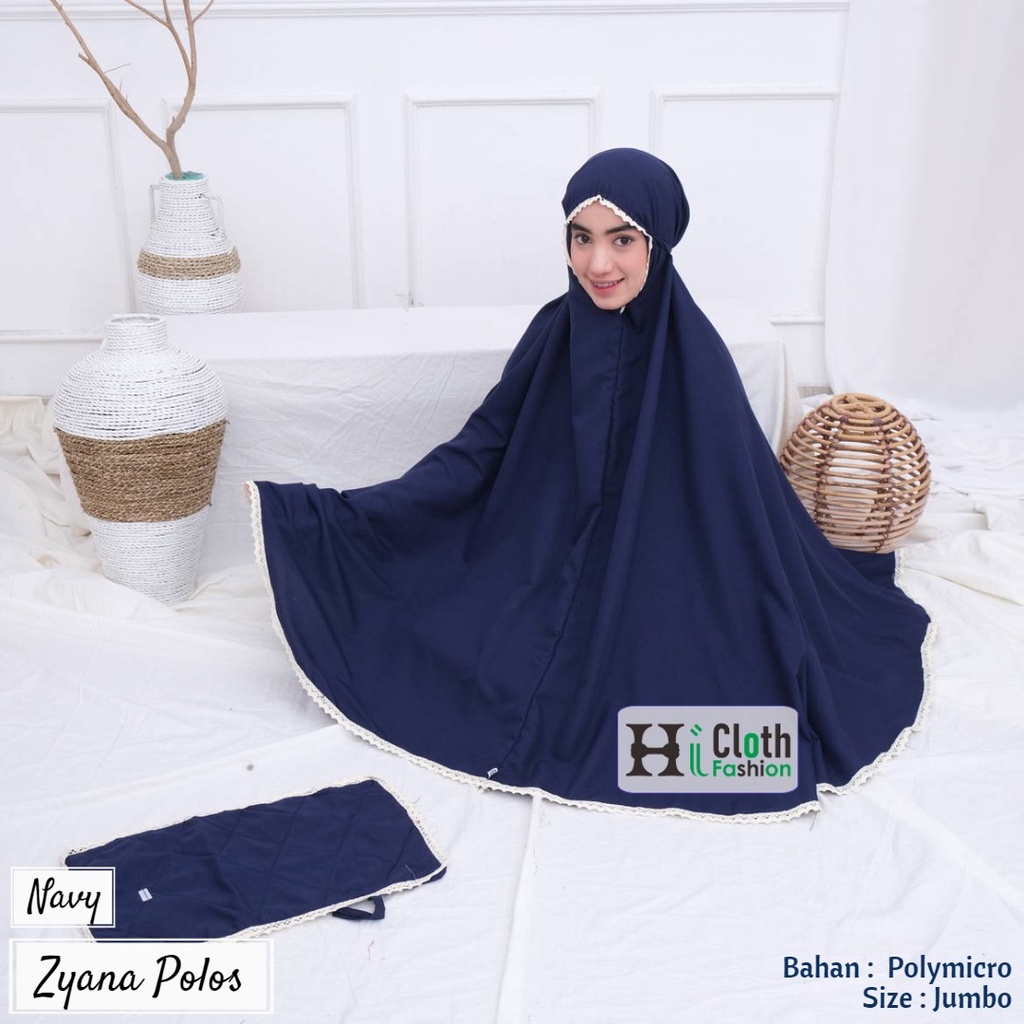 mukena polos katun micro + sajadah sujud yang bisa jadi tas