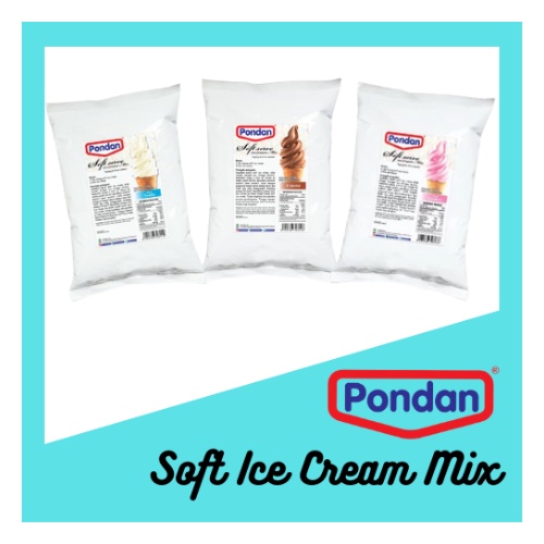 MAGIC PONDAN Ice Cream 1 Kg ( Bubuk Es Krim Pondan 1 Kg Rasa Vanila , Coklat & Strawberry )