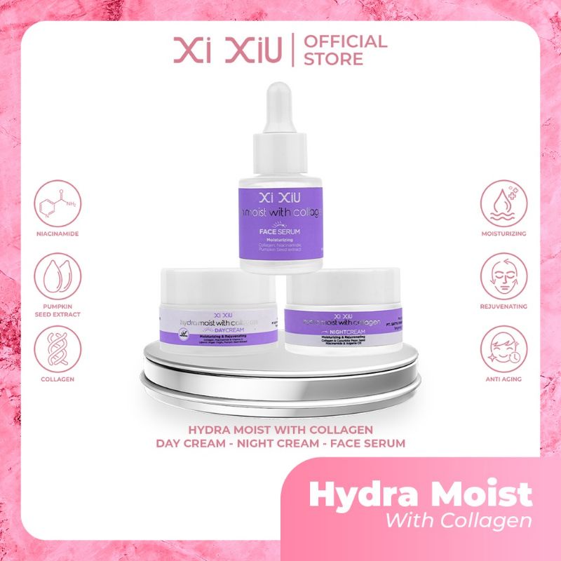 XI XIU Face Serum / Day Cream / Night Cream | Brightening Glow | Acne Fight | Hydra Moist | 100% Ori Dan BPOM