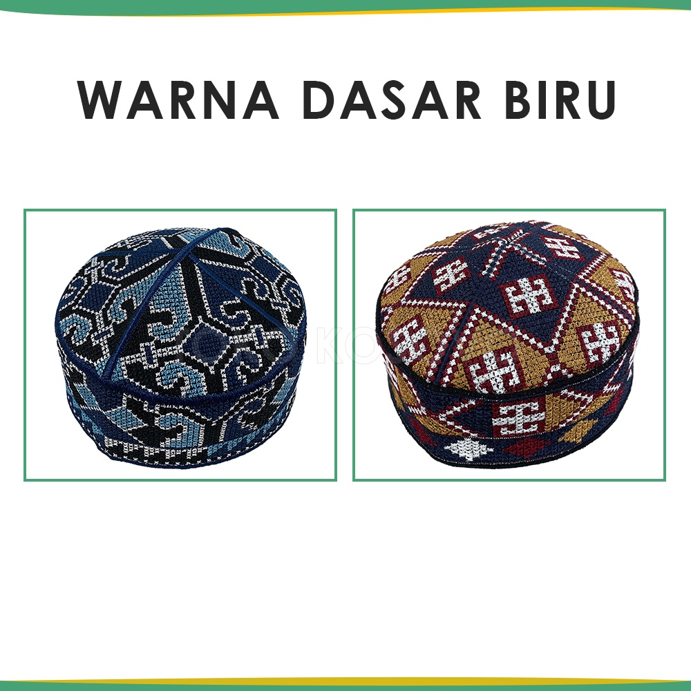 Peci PAKISTAN Motif Ovais Cap Bordir Kopiah Haji Sholat Santri Pria Dewasa Anak Laki Kopyah Bulat Solat Pesantren Hitam Putih Hijau Biru Maroon Coklat Kopeah Murah Ori Original Polos Model Songkok Malaysia Oman Assagofah Terompah Turki Mesir Madinah NU