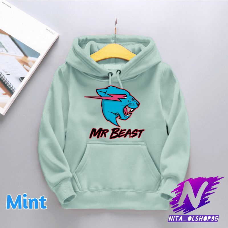 jaket hoodie anak mr beast youtuber no1