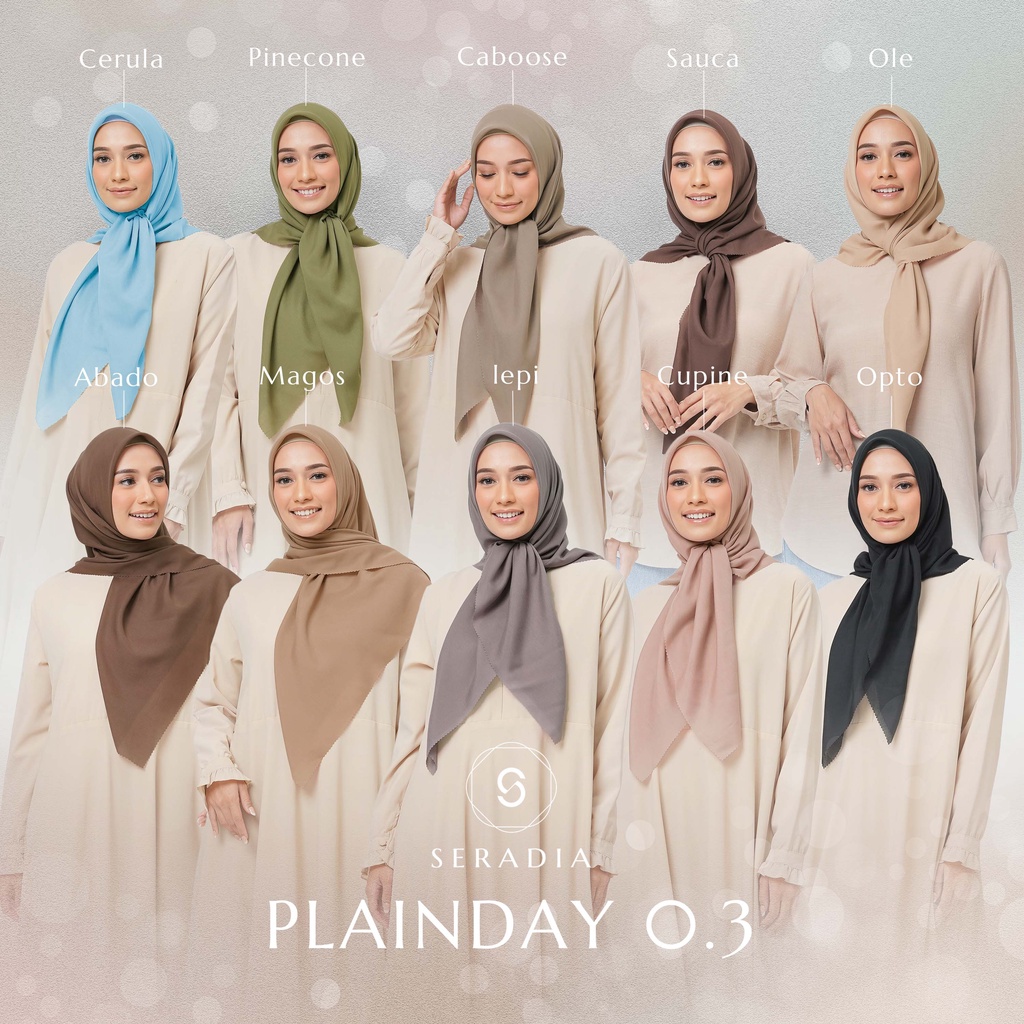 Jual Hijab Segi Empat New Plaindayscarf Seradia Shopee Indonesia