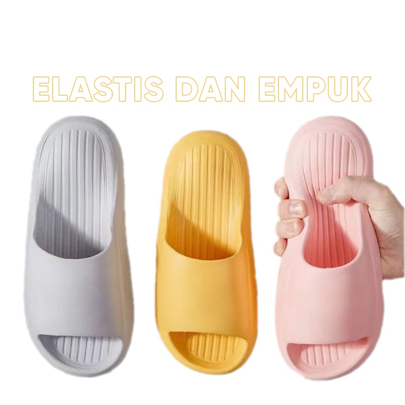 Lazy Bear Sandal Jelly Korea / Tidak Licin Sandal/ Sendal Rumah Santai /Sandal Kamar Mandi / Sandal Slipper Empuk Anti Slip /Macaroon Sendal Sole Air Cushion H20