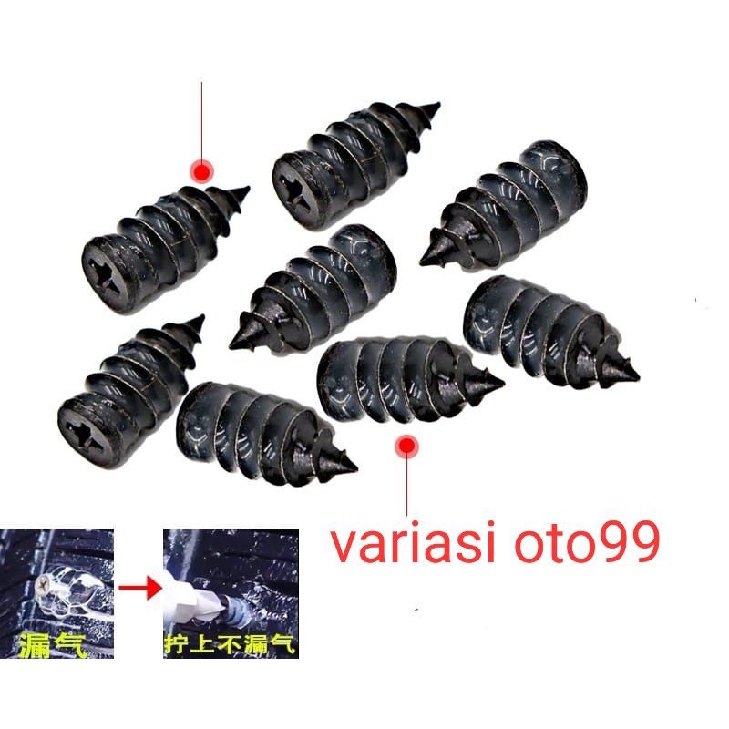 Skrup Paku Tambah Ban Tubles Vacuum Type Repair Nail tire isi 10pcs dan 5pcs