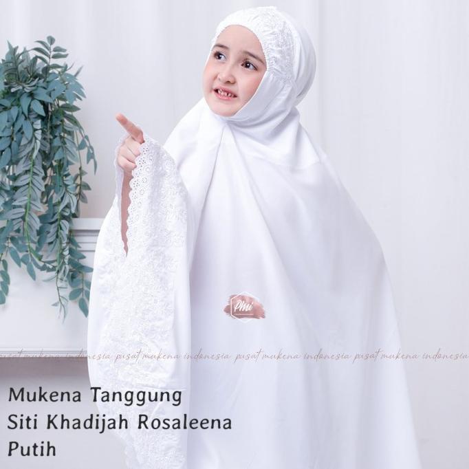 Mukena Anak Tanggung Siti Khadijah Rosaleena Putih