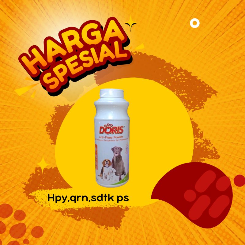 Doris bedak kutu anjing 100gr