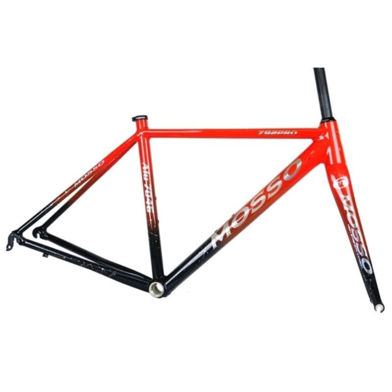 FRAME MOSSO 792PRO SIZE UKURAN 470MM 47CM . RANGKA SEPEDA ROADBIKE MOSO 792 PRO 47 CM 470 MM WARNA HITAM MERAH BLACK RED