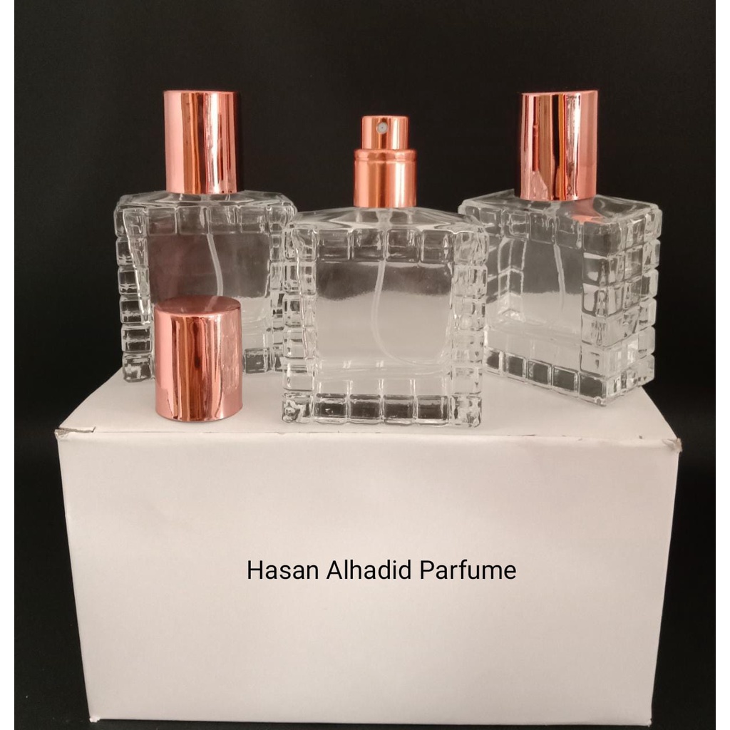 Botol Parfum Drat/Putar Corak Kotak Bintik 30ml Tutup Warna Eceran