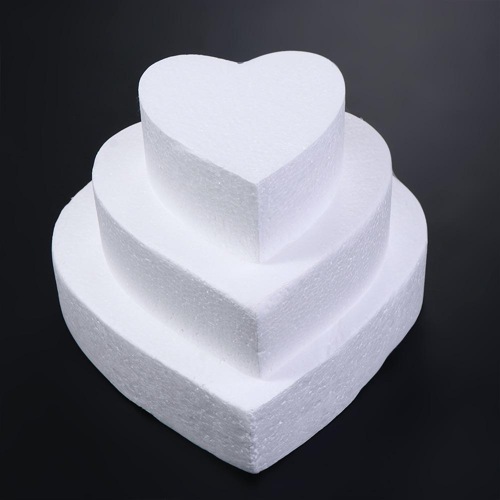 Quinton Kue Cetakan Busa Wedding Decor Dekorasi Pesta Styrofoam Berbentuk Hati Polystyrene Model DIY