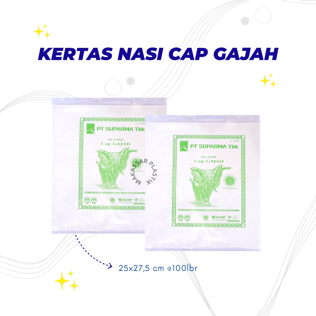 

Kertas Nasi KFC 25x27 Cap Gajah @100lbr