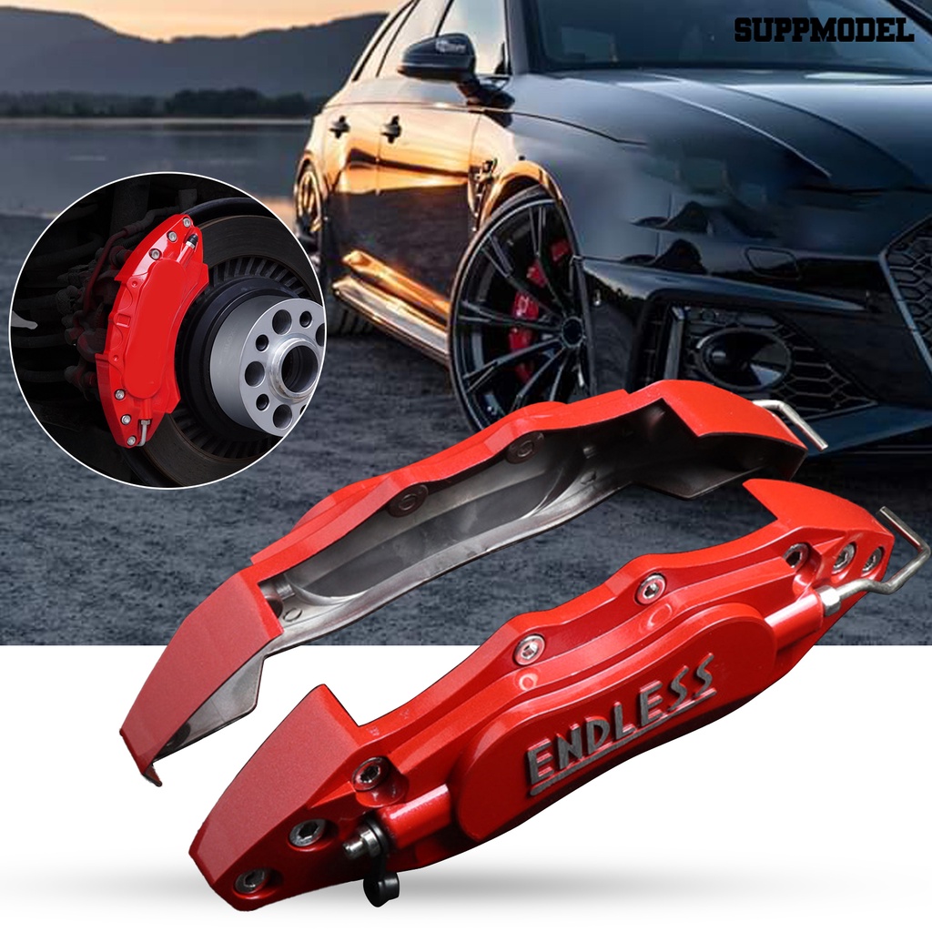 [Dekorasi] 1pasang Cover Jangka Sorong Rem Tahan Debu Servis Panjang Life Detachable Front Rear Brake Caliper Covers for Driver