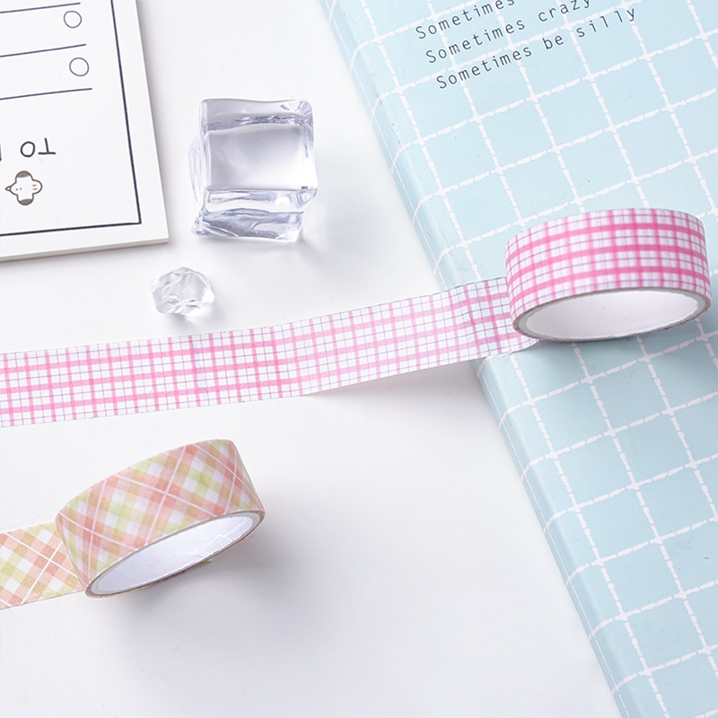 Ins Plaid Series Washi Tape Buku Pegangan Siswa Deco DIY Tape Stiker