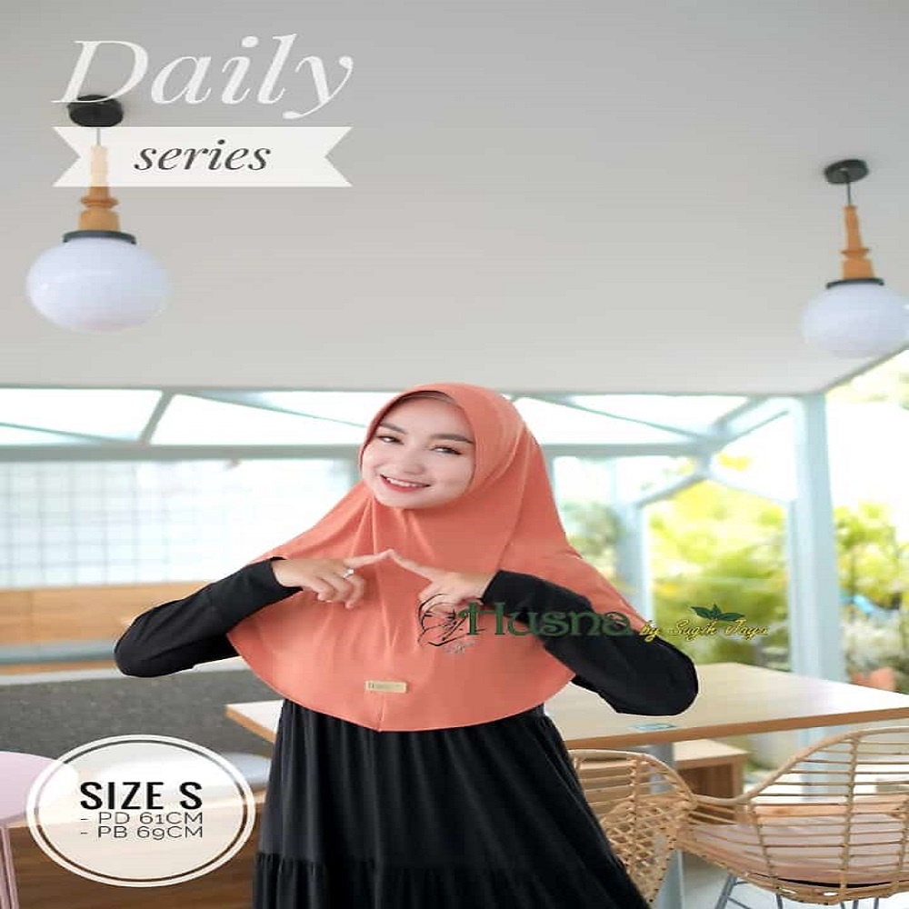 Husna Hijab Instant  Daily Series Size S  Jersey Premium