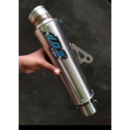 KENALPOT DOS RACING BULAT KAPSUL TROMPET BREKET