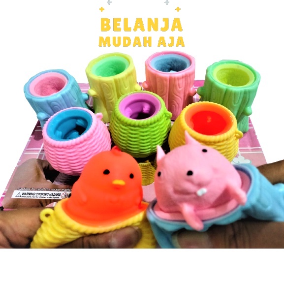 Mainan Remas Penghilang Stress dan Gelisah / Mainan Squishy Pop It Pohon Tupai - Keranjang Bebek - Telur Dinosaurus Karet Silikon / Mainan Tupai / Mainan Bebek / Mainan Dinosaur / Mainan Lucu / Astronot / Tikus