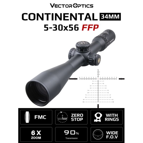 Teleskop Vector Continental 5-30x56 FFP Tube 34 mm Scope Vector Optics