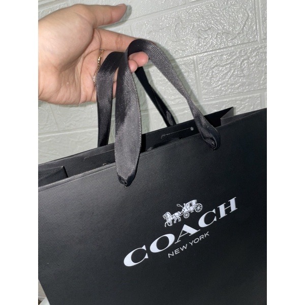 Paper Bag Coach Black Original Pembungkus Kado Branded