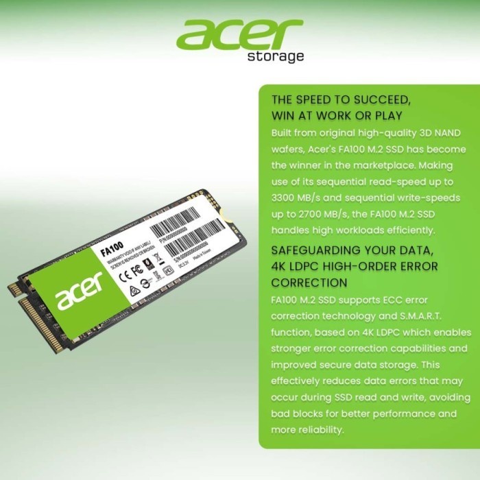 Acer FA100 SSD M.2 NVME 1TB