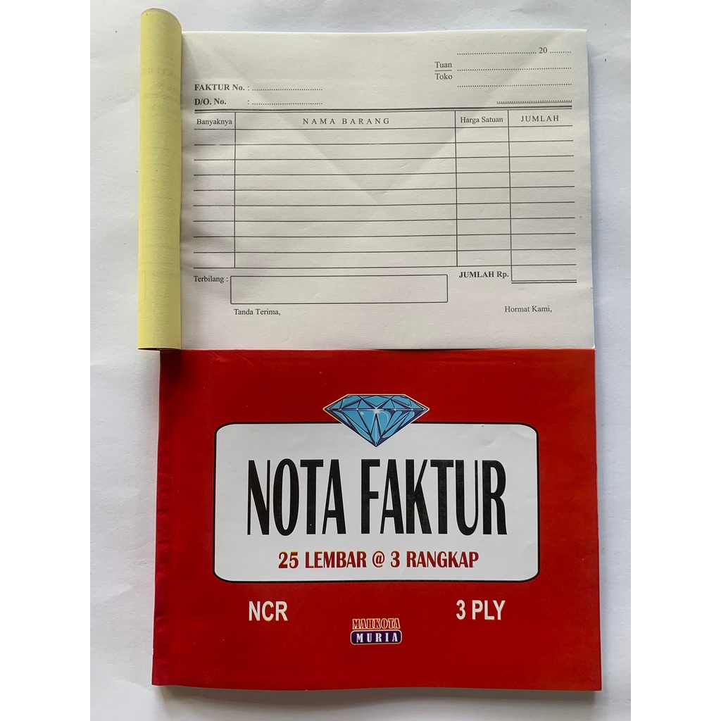 

Nota Faktur 3 Rangkap, Nota Bon Faktur Ukuran Besar