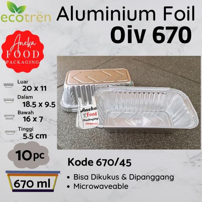 Cup aluminium kingfoil kotak Oiv 670