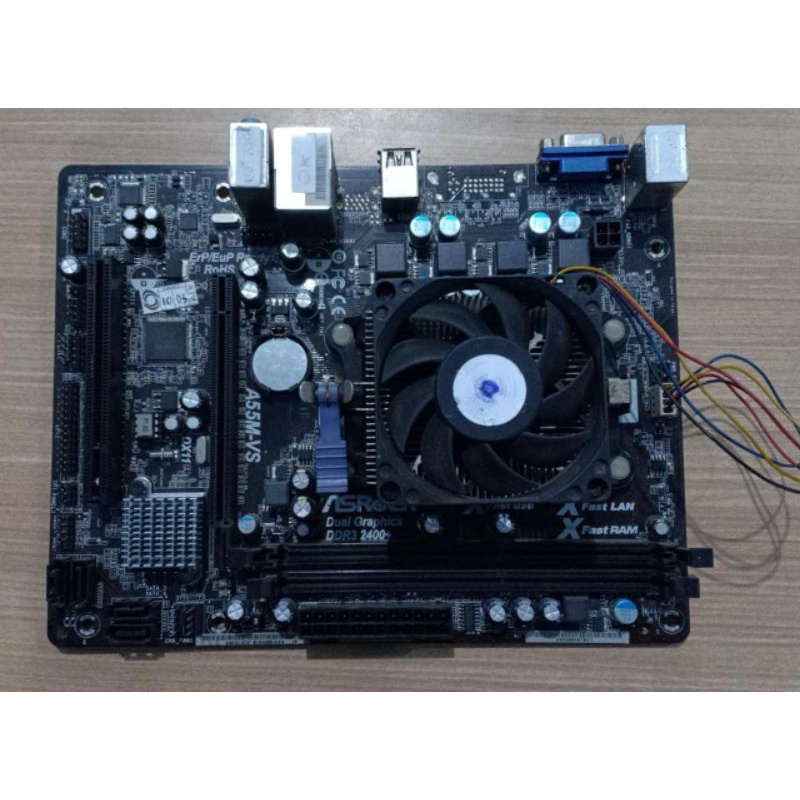 Mobo Fm1 a55m-vs asrock + and e2-3200 series + fan