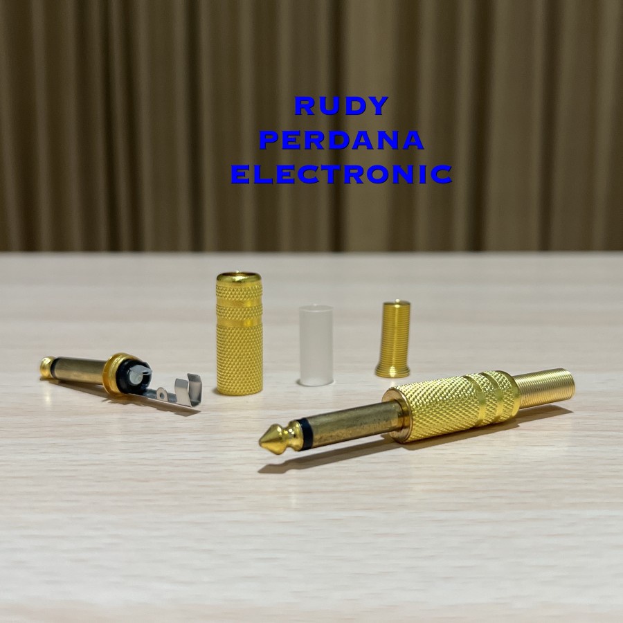 JACK AKAI 6.5MM 6.5 MM MALE COWOK MONO BESI METAL GOLD