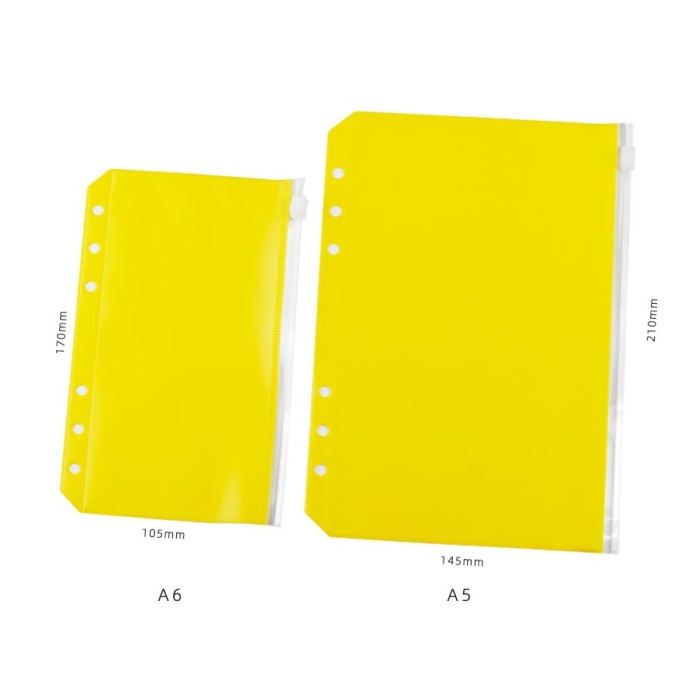 

ST440 - ZIPPER BAG ZIPLOCK WARNA WARNI BINDER 6 RING A5 A6