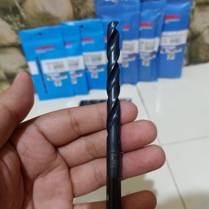 Paket Mata Bor Besi Stainless Cumet Drill Bit Black Oxide Germany Std