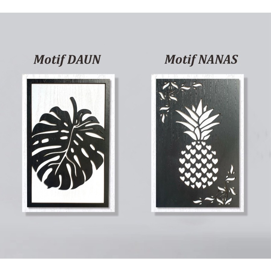 Pajangan Dinding Kayu Gambar 3D Timbul